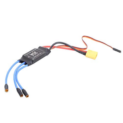 Aircraft 30A Brushless ESC XT60 Electronic Speed Controller RC Car Accessories Suitable for RC Remote Control Drone, Helicopter, etc Electric Speed ControllersPower Plant & Driveline Brushless Esc