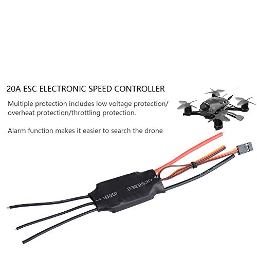 RC Drone ESC, 12A 20A ESC Electronic Speed Controller with BEC for Quadcopter(20A)
