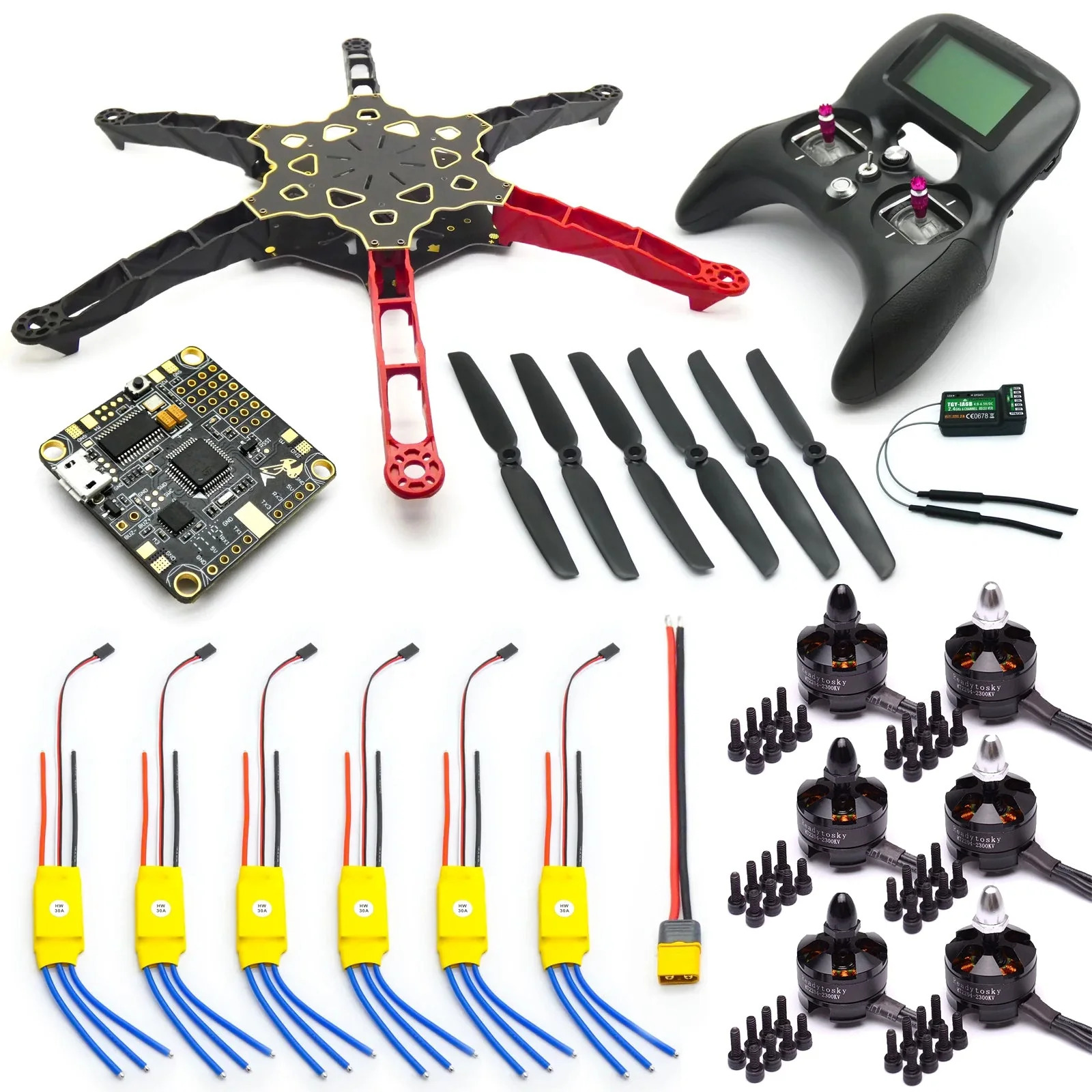 Hexacopter Kit with F3 Flight Controller and Radio