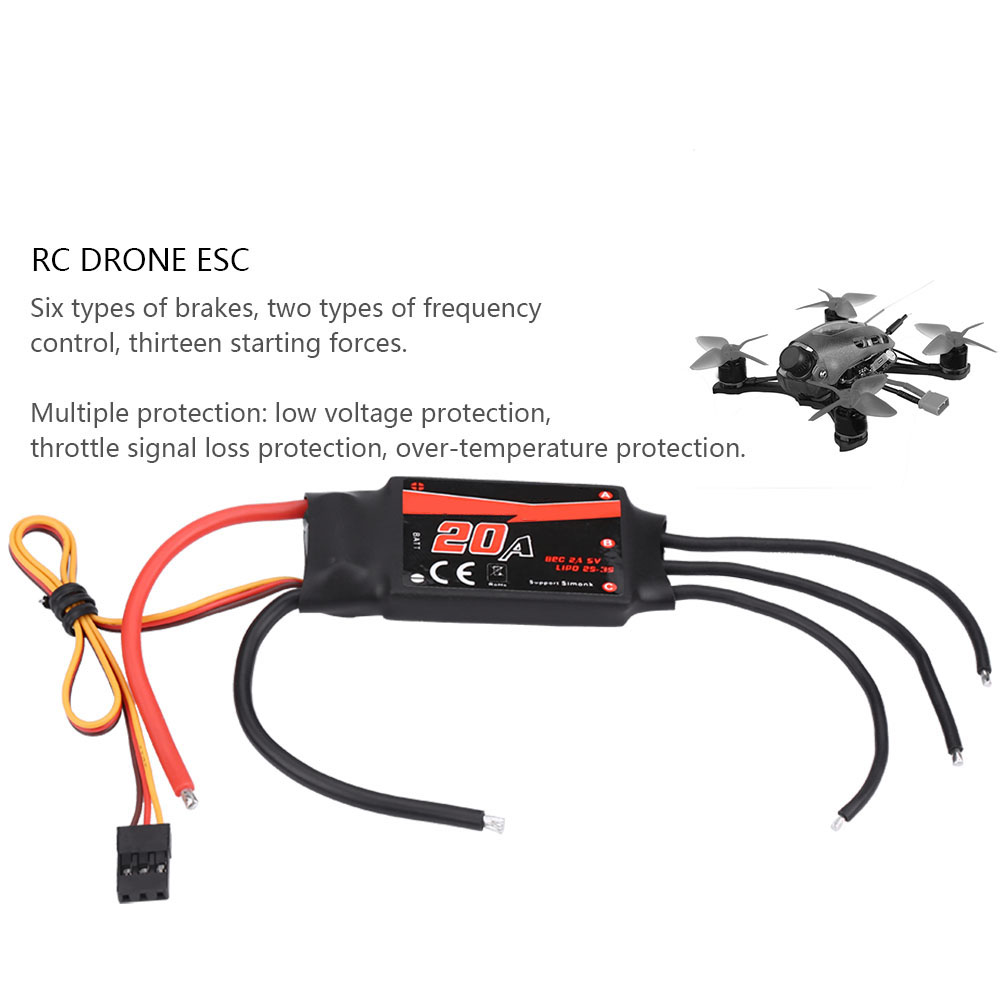 Drone ESC, RC Quadcopter ESC Two Types Frequency Control Multiple Protection For RC Accessory