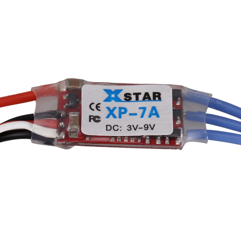 2X XP-7A RC Drone Brushless ESC 7A 1-2S Electronic Speed Controller for RC Airplane