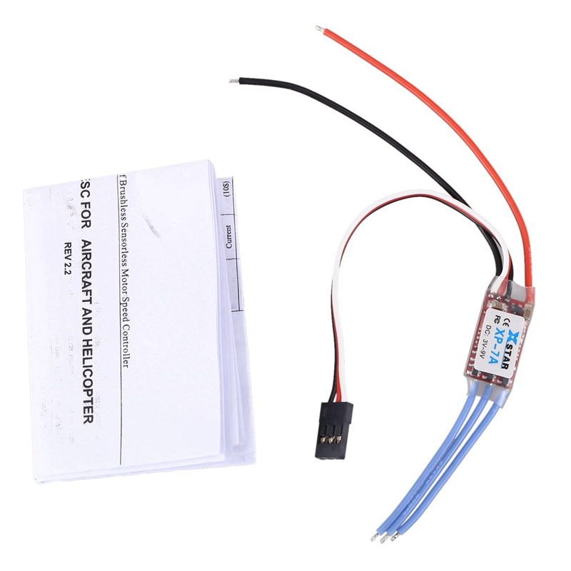2X XP-7A RC Drone Brushless ESC 7A 1-2S Electronic Speed Controller for RC Airplane