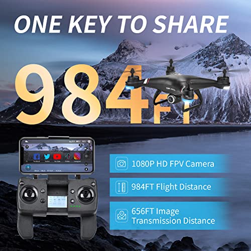 TENSSENX GPS Drone with HD Camera and 2 Batteries