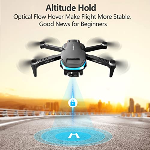 Drone with Camera for Adults 1080P HD FPV Camera, Drone for Beginners with Altitude Hold, One Key Landing, Obstacle Avoidance, Speed Adjustment, Headless Mode, 3D Flips, 2 Modular Batteries