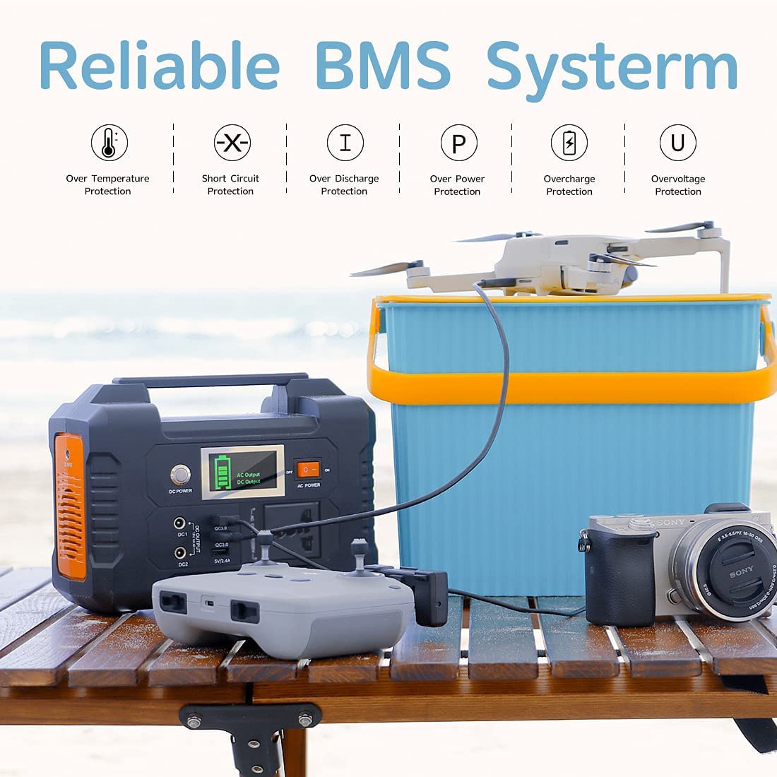 Flashfish Portable Solar Power Station for Drones