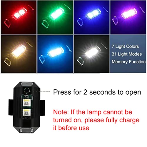 4PCS Rechargeable LED Strobe Lights for Drones