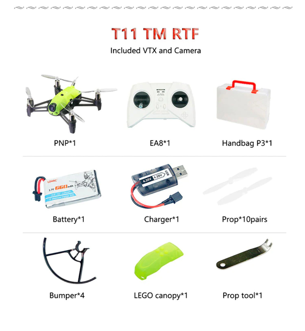 LDARC T11 Racing Drone with Transmitter and Case