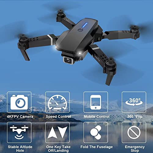 2K Drone with 1080P Camera & 2 Batteries