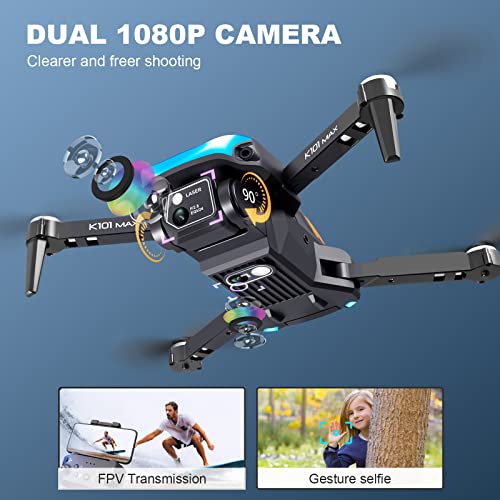 HD 1080P Camera Drone for Kids and Beginners