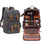 Retro Batik Camera Backpack with USB Port