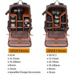 Retro Batik Camera Backpack with USB Port