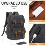 Retro Batik Camera Backpack with USB Port