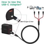 DJI Drone Fast Charger with 3-in-1 Cable