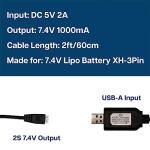 USB Charger Cable for 2S LiPo & Li-ion Batteries