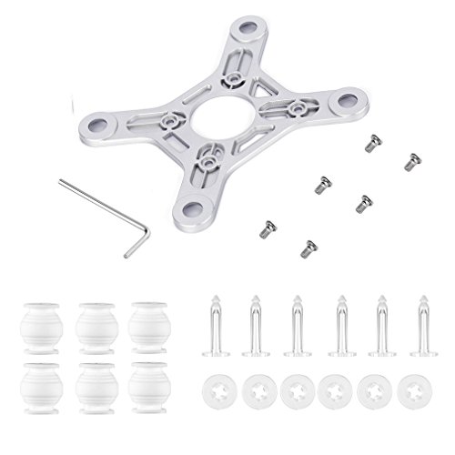 HeiyRC Gimbal Mounting Plate for DJI Phantom 3 Advanced Professional,Replacement Anti-Vibration Shock Absorbing Board Holder Rubber Damper Anti-Drop Pin Accessory