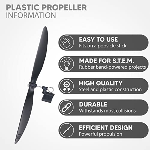 10-Pack 6" Plastic Propellers for STEM Projects
