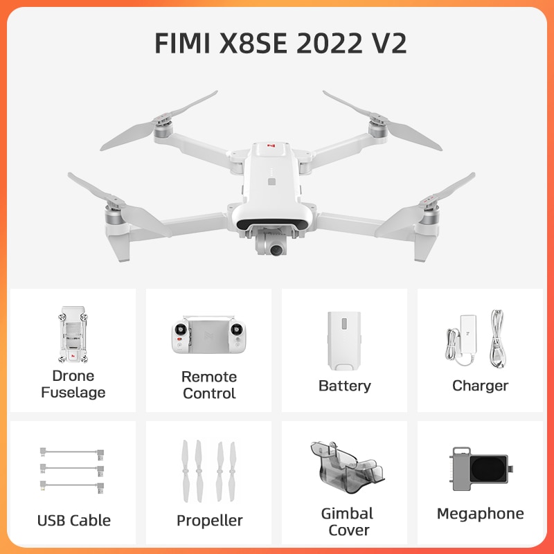 FIMI X8SE 2022 V2 Camera  10KM 4K professional Quadcopter camera RC Helicopter  3-axis Gimbal 4K Camera GPS RC