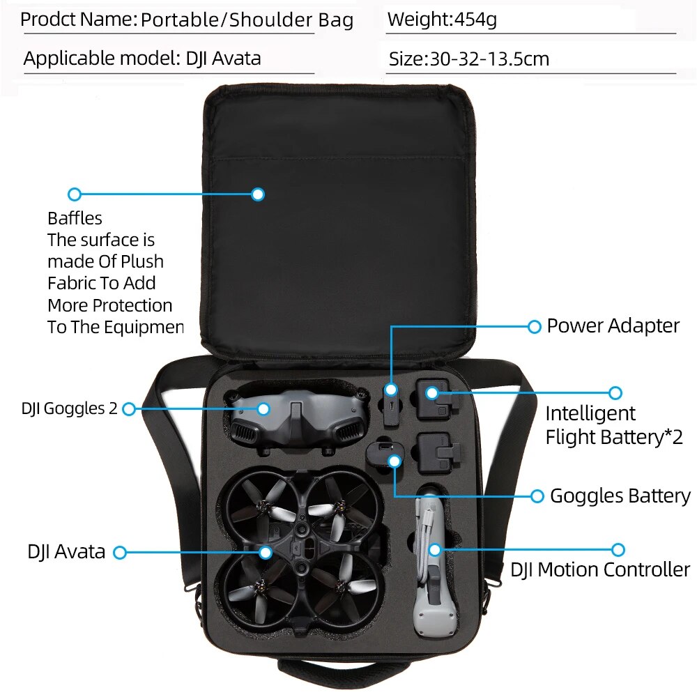 DJI Avata Bag: Waterproof Backpack for Portable Drones