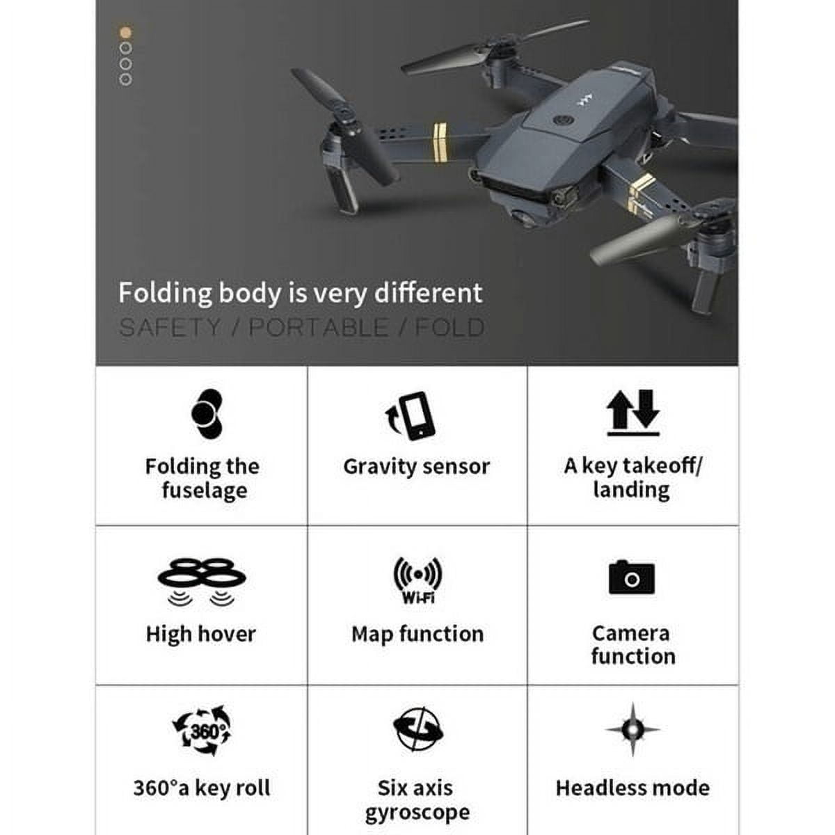 Professional 4K Drone with Adjustable Camera & 3 Batteries