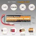 11.1V Lipo Battery Pack for RC Drones (2 Packs)