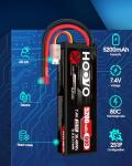 HOOVO 2S LiPo Battery 7.4V 5200mAh for RC