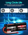 HOOVO 2S LiPo Battery 7.4V 5200mAh for RC