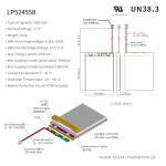 EEMB Lipo Battery Pack 3.7V 1450mAh with JST