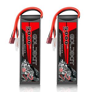 11.1V Lipo Battery 5000mAh 50C 3S Dean-Style T Connector (2 Pack)