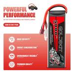 11.1V Lipo Battery 5000mAh 50C 3S Dean-Style T Connector (2 Pack)