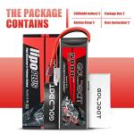11.1V Lipo Battery 5000mAh 50C 3S Dean-Style T Connector (2 Pack)