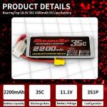 RoaringTop Lipo Battery - 2200mAh 3S 35C