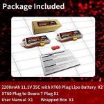 RoaringTop Lipo Battery - 2200mAh 3S 35C