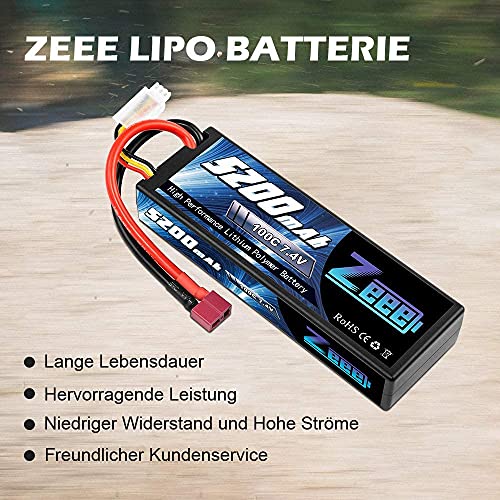Zeee 2S Lipo Battery 5200mAh 7.4V 100C - High-performance RC drone battery