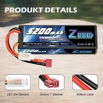 Zeee 2S Lipo Battery 5200mAh 7.4V 100C - High-performance RC drone battery