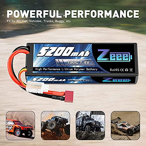 Zeee 2S Lipo Battery 5200mAh 7.4V 100C - High-performance RC drone battery