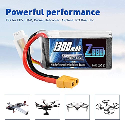 Zeee 3S 1300mAh 11.1V 120C Battery for RC Drones