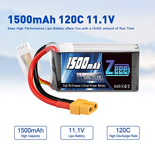 Zeee 3S 1500mAh 11.1V 120C Lipo Battery