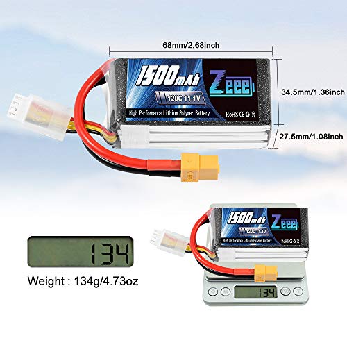Zeee 3S 1500mAh 11.1V 120C Lipo Battery