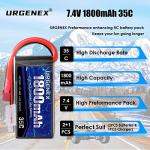 URGENEX 2S Lipo Battery - High Performance Drone Batteries