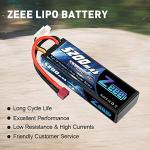 Zeee 2S Lipo Battery 7.4V 100C 5200mAh for RC Vehicles
