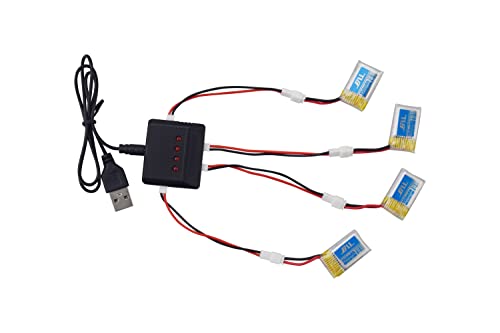 Quadcopter Drone Battery Charger with 4 Li-ion Batteries