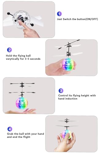 Magic Flying Orb Ball Toy with Colorful Lights
