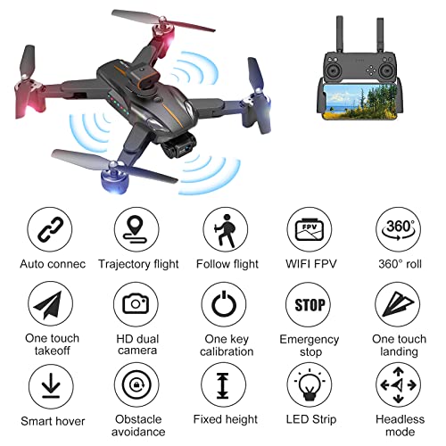 Dual Camera 1080P FPV Quadcopter, 40 Mins Flight Time