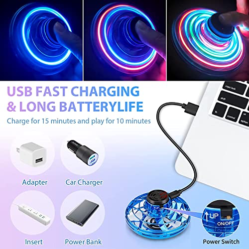 Hand Controlled Flying Spinner Drone with RGB Lights