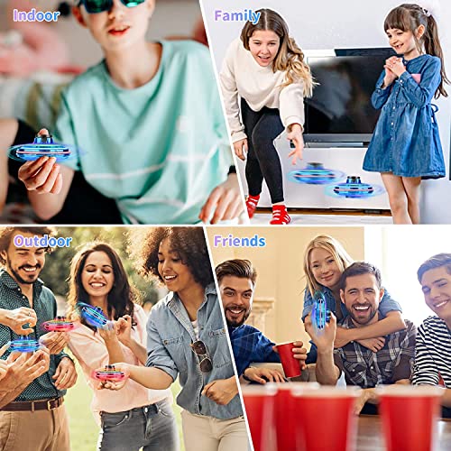 Hand Controlled Flying Spinner Drone with RGB Lights