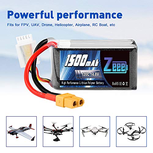 Zeee 4S 1500mAh 120C Lipo Battery (2 Pack)