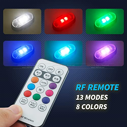 4PCS Waterproof LED Strobe Lights with Remote