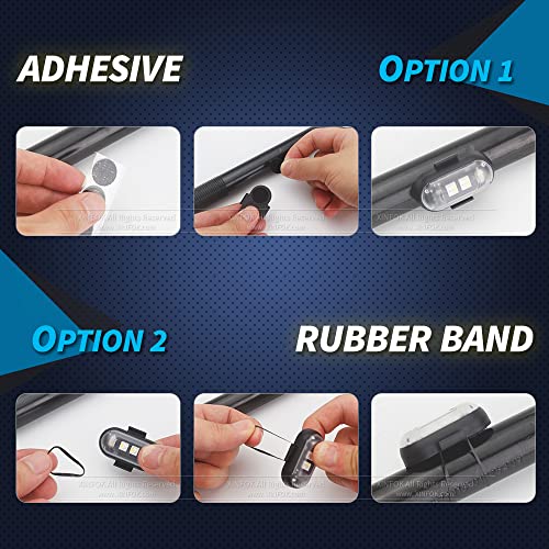 4PCS Waterproof LED Strobe Lights with Remote