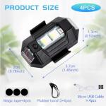 4 Pack USB LED Strobe Lights for Drones