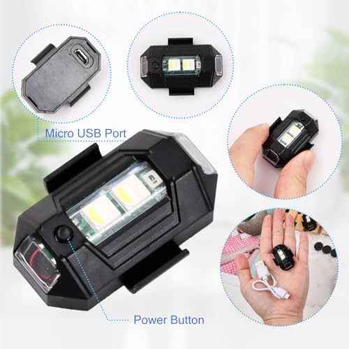 4 Pack USB LED Strobe Lights for Drones